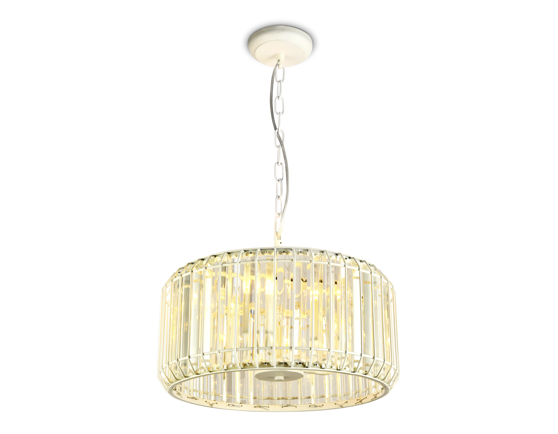 Подвесная люстра Ambrella с хрусталем TR5810 белый/прозрачный E14/5 max 40W D400*650